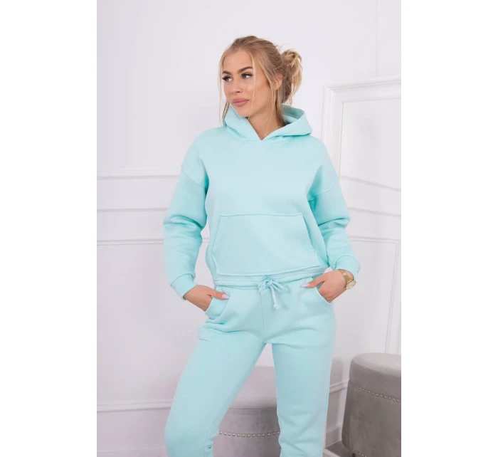 Teplá súprava s mikinou viazanou na spodnú časť mäty Teplá súprava s mikinou viazanou na spodnú časť mäty