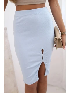 Dámská model 21774831 sukně s knoflíky kostkovaná béžová - K-Fashion