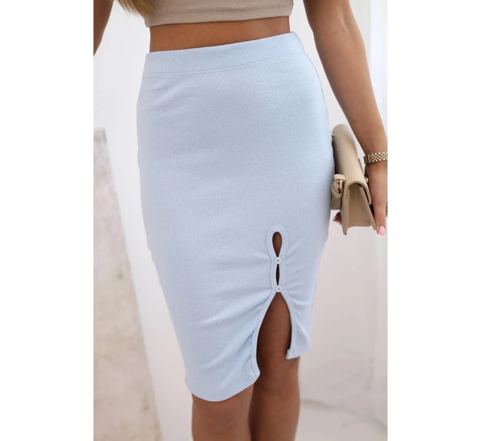 Dámská model 21774831 sukně s knoflíky kostkovaná béžová - K-Fashion