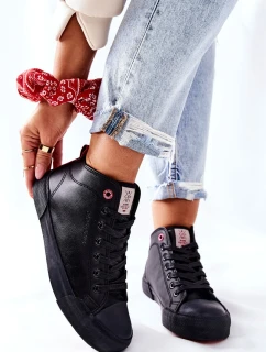 Damskie Wysokie Trampki Cross Jeans II2R4032C Czarne