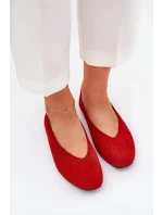 Klasické Baletky Z Eko Semiše Červené model 21687300 - Boto