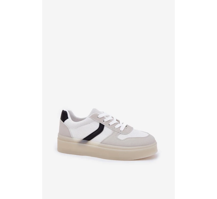 Nízké Dámské Tenisky Na Platformě Bílé model 21689152 - EVENTO Nízké Dámské Tenisky Na Platformě Bílé model 21689152 - EVENTO