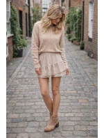 Kožené Dámské Boty na Podpatku  Hnědé model 21961079 - S.Barski