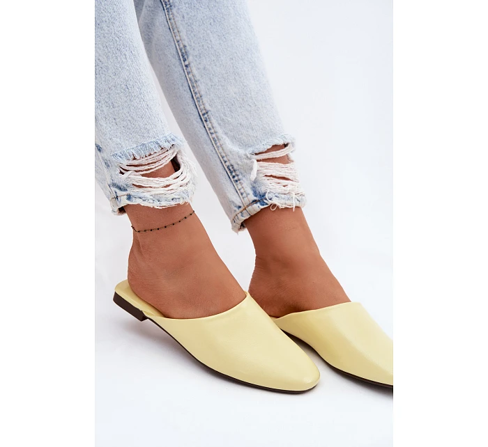 Dámské z imitace kůže Ploché Žluté model 22102949 - Boto Dámské z imitace kůže Ploché Žluté model 22102949 - Boto