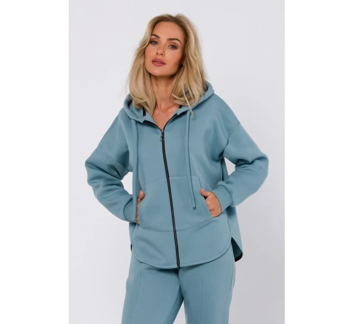 M761 Mikina s kapucňou na zips a klokaním vreckom - agáve M761 Mikina s kapucňou na zips a klokaním vreckom - agáve