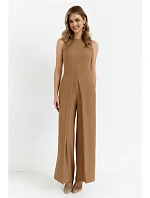 K184 Kombinéza so širokými nohavicami - béžová