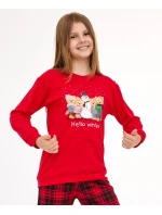 Young Girl pyžamo model 21413647 Zimní délka/r Vánoce 134164 - Cornette