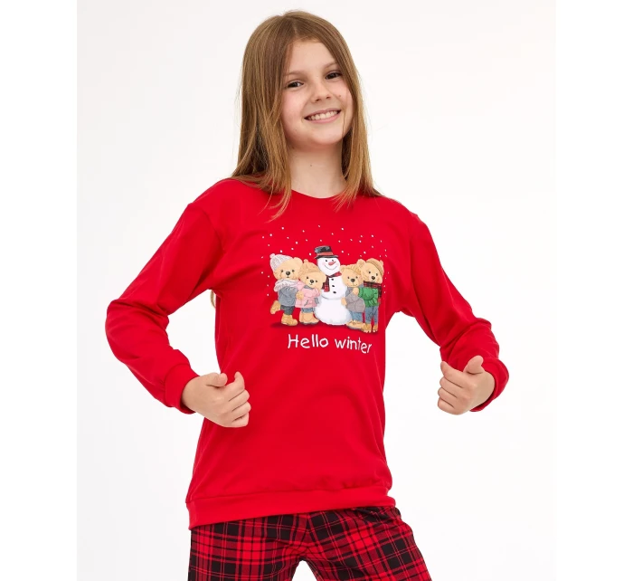 Young Girl pyžamo model 21413647 Zimní délka/r Vánoce 134164 - Cornette