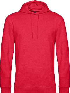 B&C #Hoodie Pánska mikina s kapucňou 01.U03W heather red