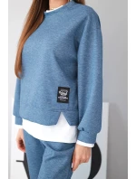 Dámska súprava s voľnou mikinou a teplákmi Butter Denim Dámska súprava s voľnou mikinou a teplákmi Butter Denim