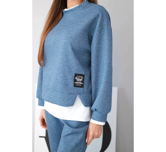 Dámska súprava s voľnou mikinou a teplákmi Butter Denim Dámska súprava s voľnou mikinou a teplákmi Butter Denim