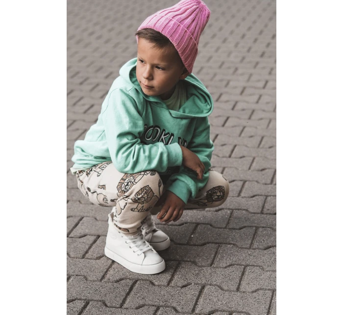 Dziecięce Wysokie Trampki Na Suwak Big Star KK374227 Białe Dziecięce Wysokie Trampki Na Suwak Big Star KK374227 Białe