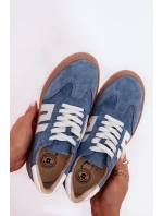 Dámské tenisky z přírodního semiše modré model 22027724 - EVENTO