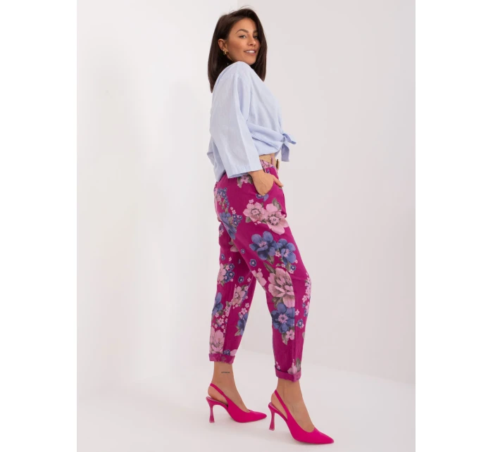 Spodnie DHJ SP model 19712363 fioletowy - FPrice Spodnie DHJ SP model 19712363 fioletowy - FPrice