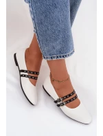 Dámske baleríny s remienkami Deliora - biele Dámske baleríny s remienkami Deliora - biele