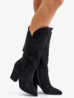 Dámske topánky na podpätku MP401-1 Black - Krok vo veľkom štýle