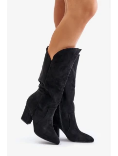 Dámske topánky na podpätku MP401-1 Black - Krok vo veľkom štýle