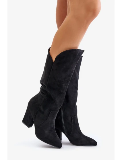 Dámske topánky na podpätku MP401-1 Black - Krok vo veľkom štýle