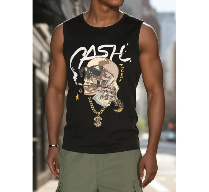 Pánské tričko bez rukávů černé Dstreet model 21988519 - FashionStreet