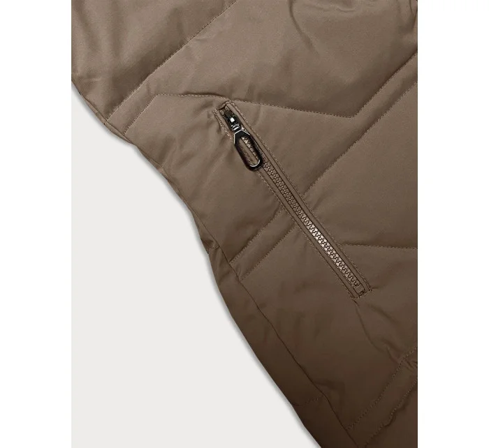 Béžová dámska zimná bunda s kapucňou J Style (16M9099-62) Béžová dámska zimná bunda s kapucňou J Style (16M9099-62)