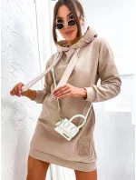 Béžové teplákové šaty s kapucňou (725) Béžové teplákové šaty s kapucňou (725)