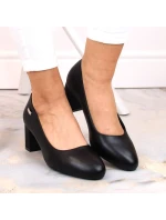 Černé lodičky W s ozdobným model 20709526 - SERGIO LEONE Černé lodičky W s ozdobným model 20709526 - SERGIO LEONE