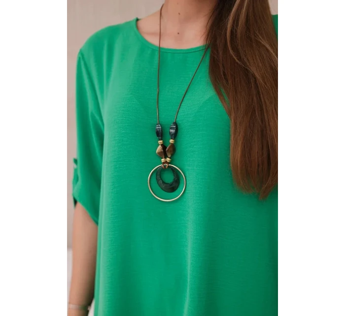 Sada halenky + kalhot s přívěskem jasně zelená