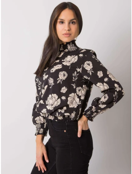 Blúzka DHJ BZ 8501.79 čierna a béžová Blúzka DHJ BZ 8501.79 čierna a béžová