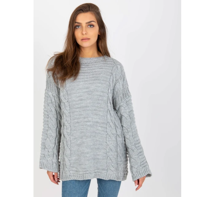 Sweter LC SW model 21817435 szary - FPrice Sweter LC SW model 21817435 szary - FPrice