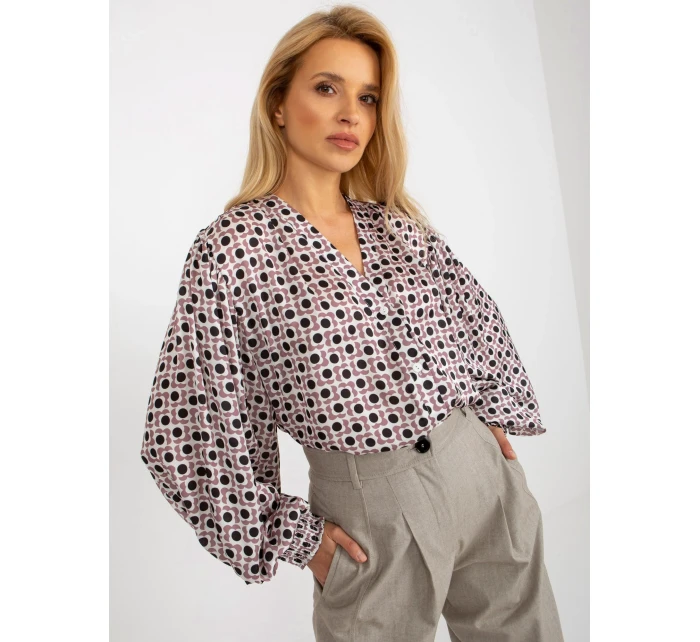 Dámska košeľa LK KS 509017.64 tmavo ružová - FPrice