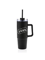 FRIDAY - čierny cestovný hrnček s priehľadným viečkom 900 ml