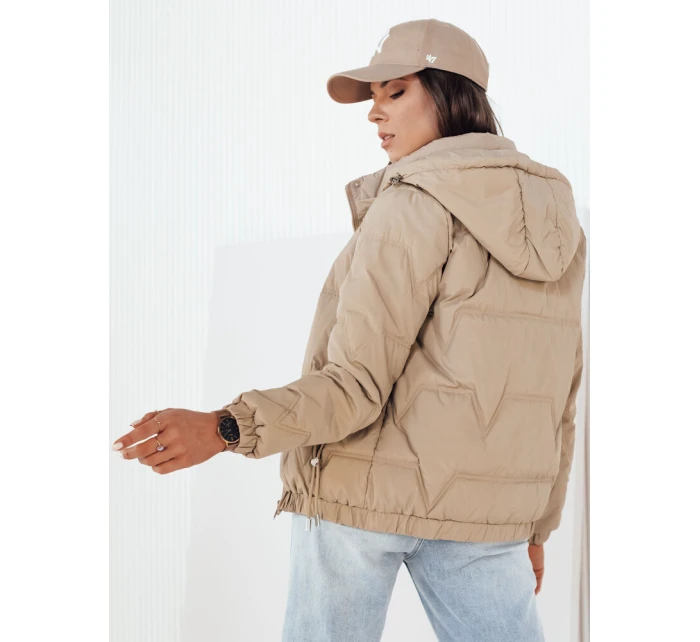 Dámská přechodná prošívaná bunda béžová Dstreet model 21973522 - FashionStreet