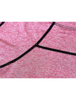 Ružové dámske športové tričko T-shirt s ozdobným prešitím (A-2166)