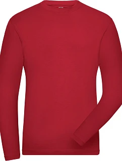 Daiber JN 1804 Pánske pracovné elastické tričko – Solid 02.1804 červené