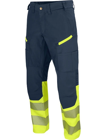 ProJob 6528 Waistpants Stretch (44-60) Elastické bezpečnostné nohavice 64.528M žlté/námornícka modrá