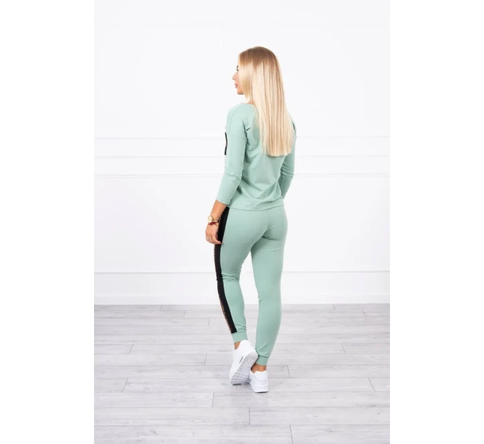 Tmavo mätová sada s leopardím potlačou