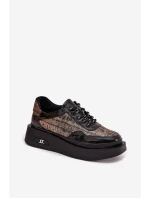 Kožené Polobotky pro na Platformě  Černé model 21710391 - Artiker