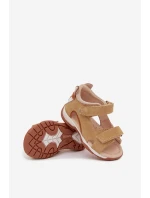 Kožené Dětské Sandály S  Béžové model 22031675 - Bartek S.A.