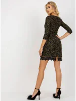 Dámske šaty LK SK 506068 čierne a zlaté
