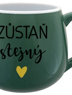 STAY THE SAME - zelený keramický hrnček 300 ml