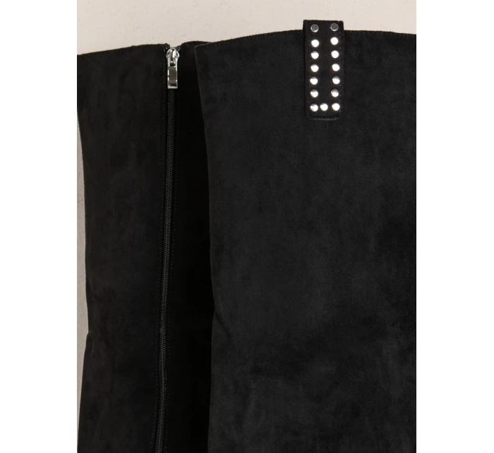 Dámské semišové černé kozačky Dstreet model 21995554 - FashionStreet