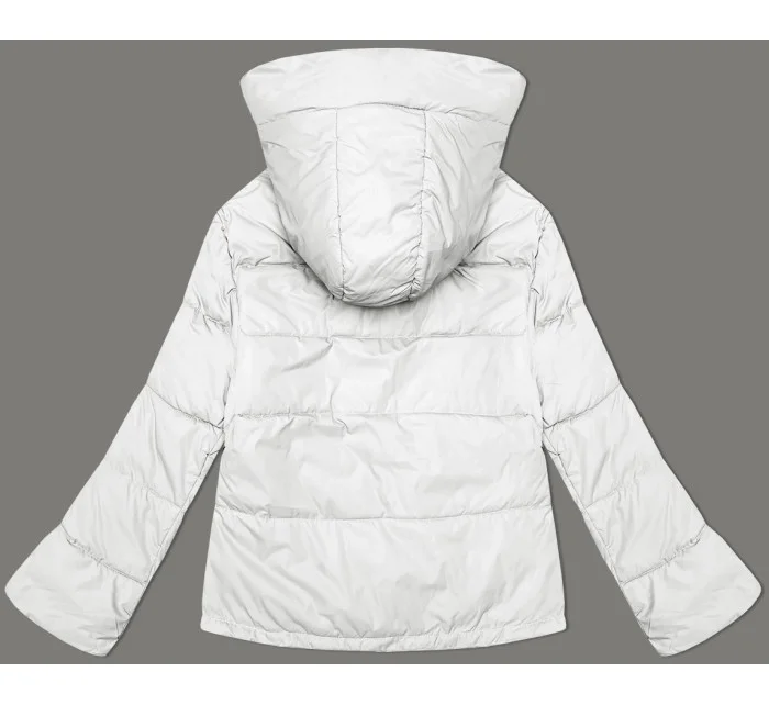 Volná dámská bunda v barvě ecru s kapucí Miss model 19447261 - Miss TiTi