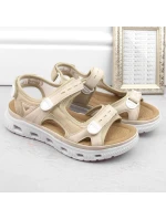 Pohodlné sandály na suchý zip W model 21003033 beige - Rieker