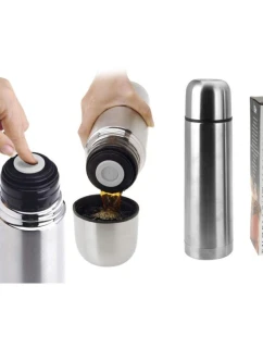 CESTOVNÁ TERMOSKA 750ML STRIEBORNÁ VYNIKAJÚCI RIAD
