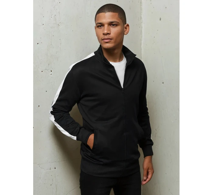 Pánska mikina na zips čierna FashionStreet BX5562 Pánska mikina na zips čierna FashionStreet BX5562