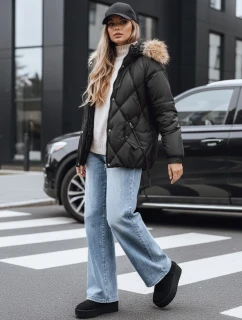 Dámská zimní prošívaná bunda s kapucí černá Dstreet model 21993123 - FashionStreet