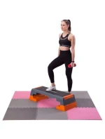 Multipack One Fitness puzzle podložka MP10 ružovo-sivá 9 kusov 10 mm