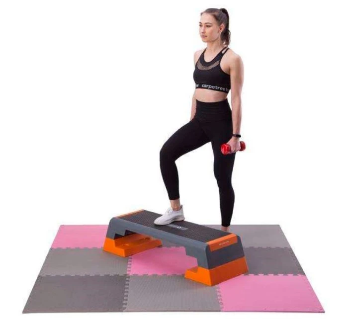 Multipack One Fitness puzzle podložka MP10 ružovo-sivá 9 kusov 10 mm