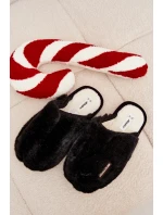 Kožešinové dámské pantofle černé Belinna