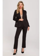 model 18004499 Sako s dvojitými kapsami s klopou černé - Makover